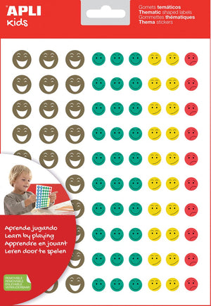 Apli -  Kids beloningsstickers Happy Smile, blister met 12 vellen