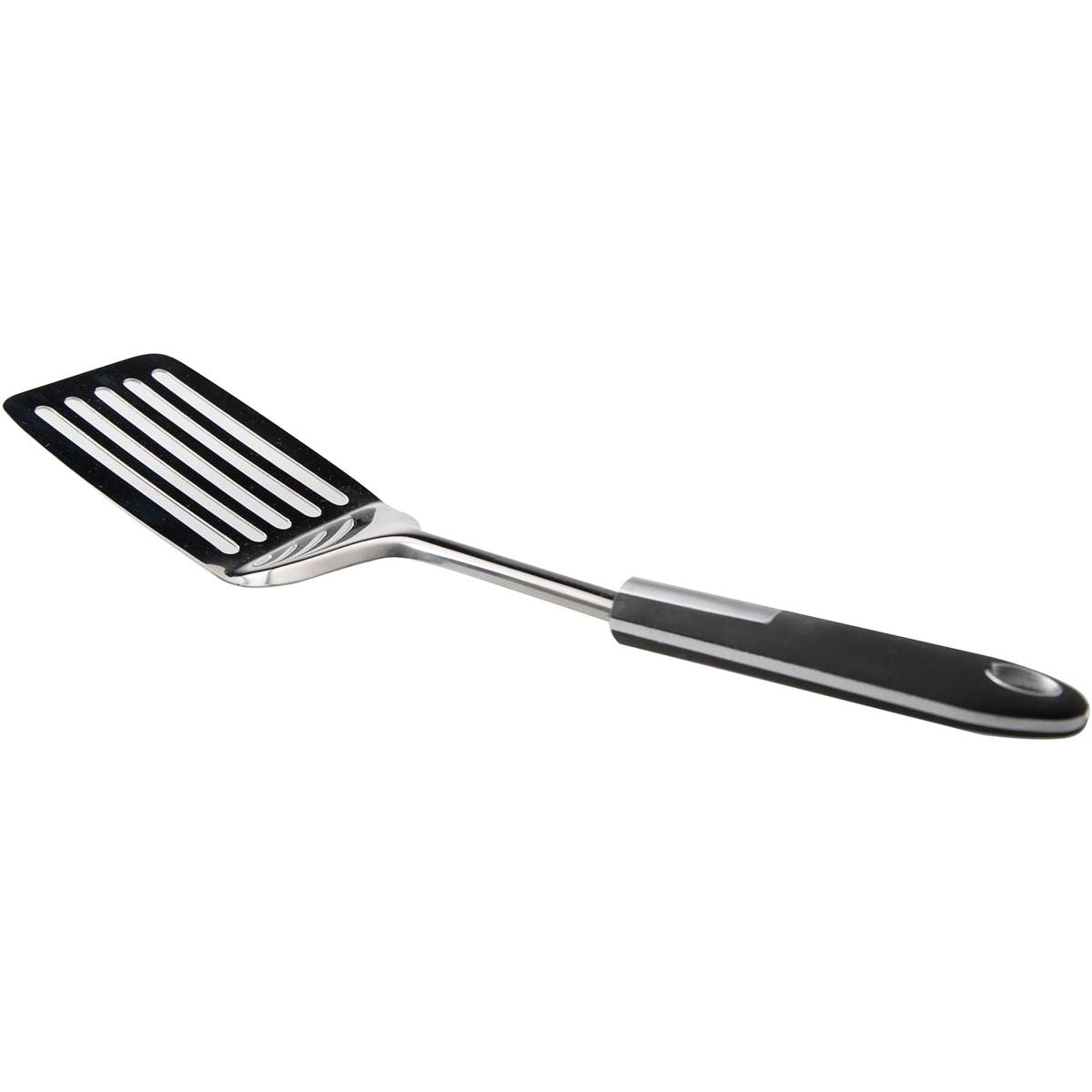 Cosy -   Trendy spatel met openingen, uit RVS, 33,5 cm, zwart