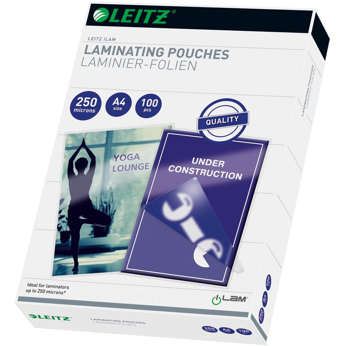 Leitz -  Eva lamineerhoes ft A4, 500 micron (2 x 250 micron), pak van 100 stuks