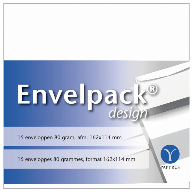 Papyrus - Umschlag Papyrus Envelpack C6 114x162mm Weiß | Außenschachtel A 10 Anzug x 15 Stück