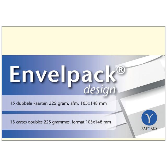 Papyrus - Double carte Papyrus Envelpack A6 105x148mm ivoire | Ompoot A 10 pack x 15 carte | 10 morceaux