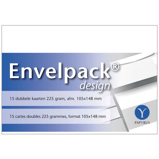 Papyrus -  Dubbele kaart  envelpack a6 105x148mm wit