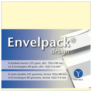 Papyrus -  Dubbele kaart  envelpack c6 114x162mm ivoor | 10 stuks