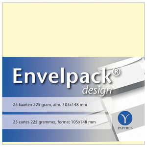 Papyrus - Single card Envelpack Design A6 105x148mm ivory 894420 set of 25 | 10 pieces