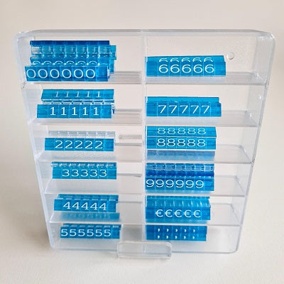 Klika - Prize cassette display case 6mm blue/white 3 pieces