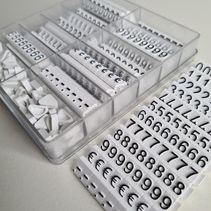 Klika -  Prijscassette Etalage 10mm wit/zwart 2 stuks