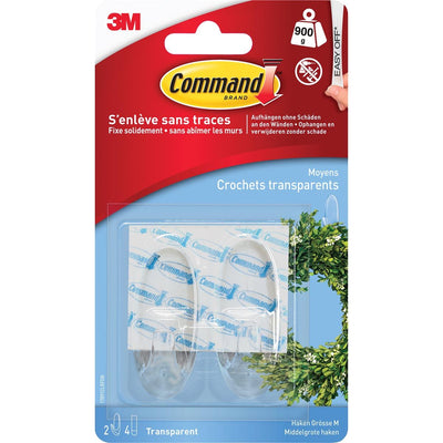Command - Hook medium oval incl mounting strip 2 pieces