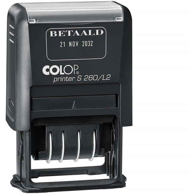 Colop -  tekststempel met datum Printer tekst: BETAALD