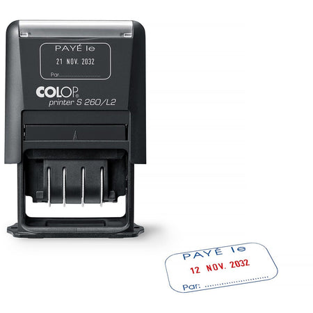 Colop -  tekststempel Printer S260/L2 N, met datum en BETAALD