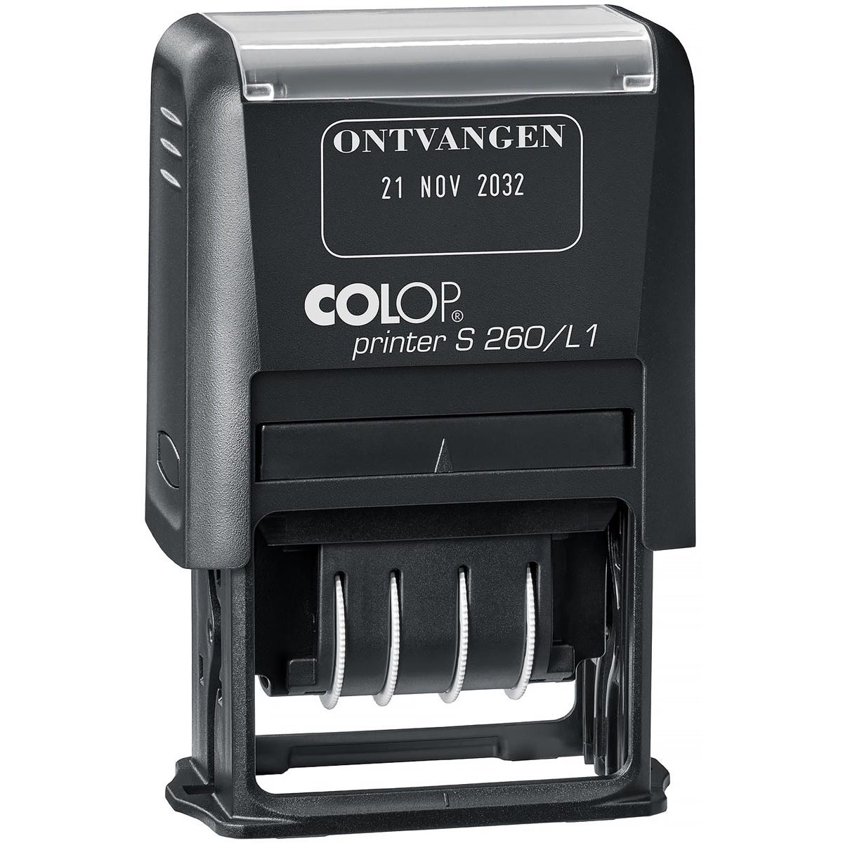 Colop -  tekststempel Printer S260/L1, met datum en ONTVANGEN