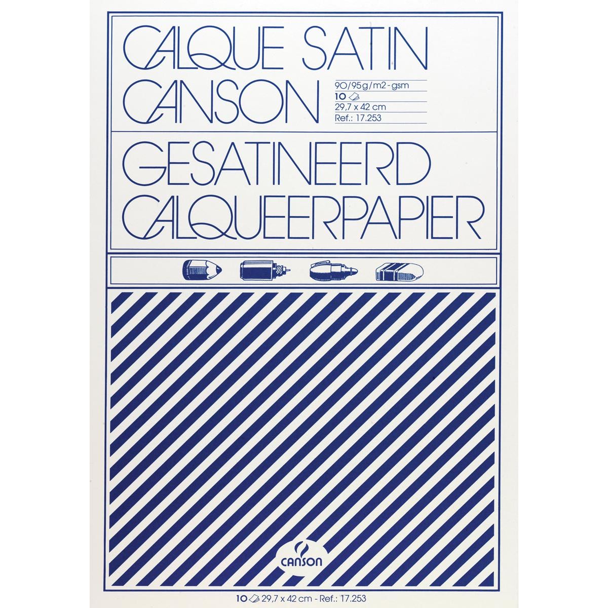 Canson -  kalkpapier ft 29,7 x 42 cm (A3), etui van 10 blad