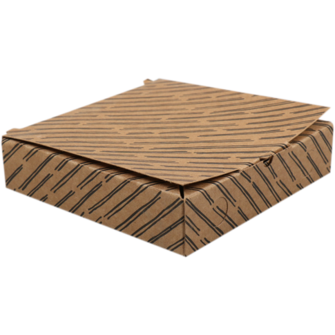 Depa - Minipizzadoos | Mini | karton | 85x85x20mm | vegetale | bruin/zwart | 100 stuks