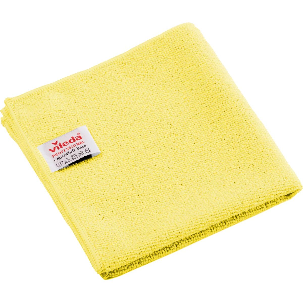 Vileda - Professional r-MicroTuff Base microfiber cloth, pack of 5, yellow