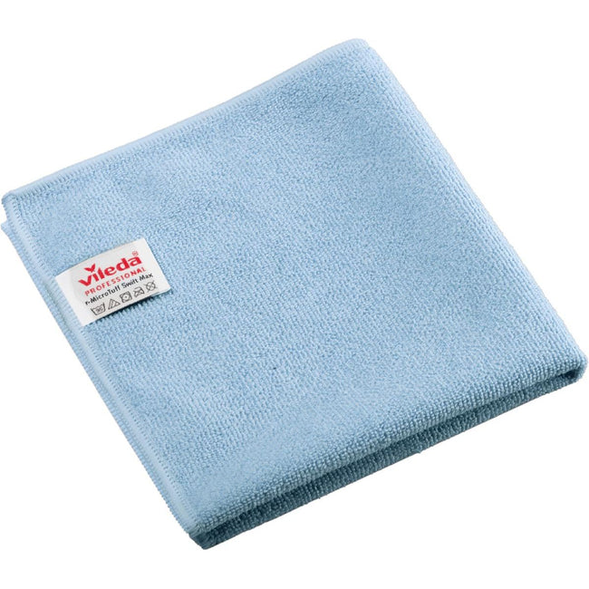 Vileda - Chiffon en microfibre Professional r-MicroTuff Swift Max, paquet de 5, bleu