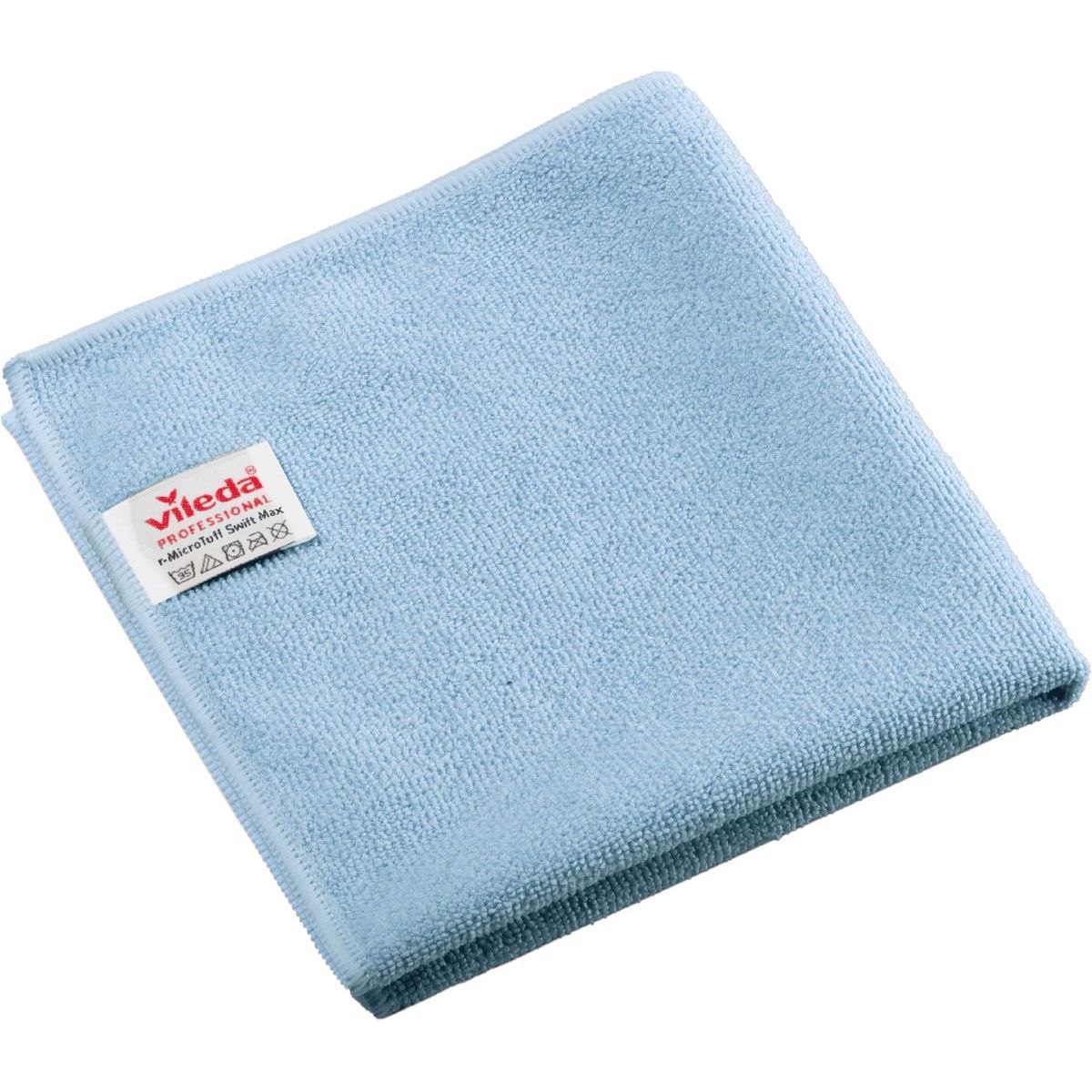 Vileda - Panno in microfibra professionale r-MicroTuff Swift Max, confezione da 5, blu