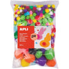 Apli - pompons, sachet de 500 pièces couleurs assorties