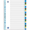 Oxford - Registerblätter, Größe A4, aus PP, 11-Loch-Lochung, farbige Registerblätter, Set 1-31