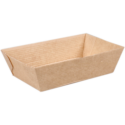 Depa -  Bak | Ersatzpapier | A9 | Golfpapieren snacklijn | snackbak | 110x66x35mm | bruin | 385 stuks