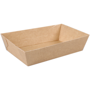Depa -  Bak | Ersatzpapier | A13 | Golfpapieren snacklijn | snackbak | 129x77x35mm | bruin | 385 stuks