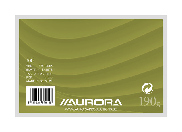 Aurora - Correspondentiekaart 100x150 blanco 175gr wit | 10 stuks