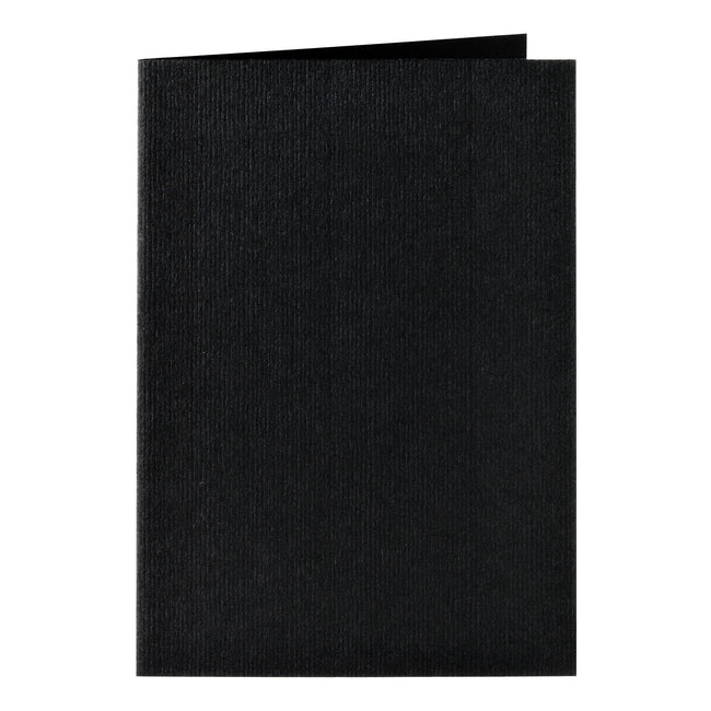 Papicolor - Biglietto per corrispondenza doppio 105x148mm nero corvo confezione da 6 pezzi