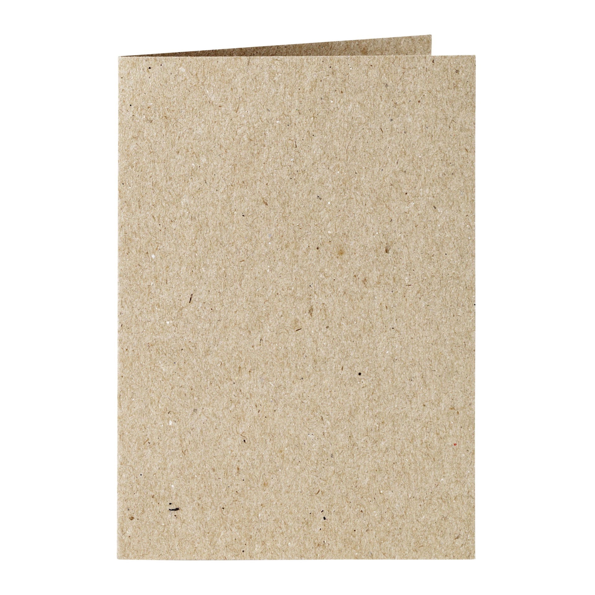Papicolor - Tarjeta de correspondencia doble 105x148mm kraft gris paquete de 6 piezas