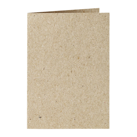 Papicolor - Tarjeta de correspondencia doble 105x148mm kraft gris paquete de 6 piezas