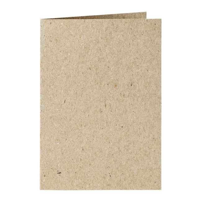 Papicolor - Korrespondenzkarte doppelt 105x148mm kraftgrau Packung mit 6 Stück