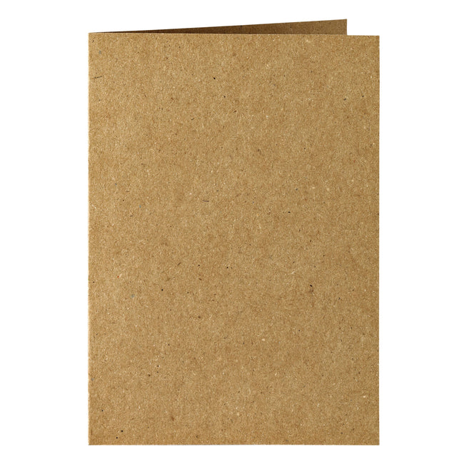 Papicolor - Korrespondenzkarte doppelt 105x148mm braun Packung mit 6 Stück