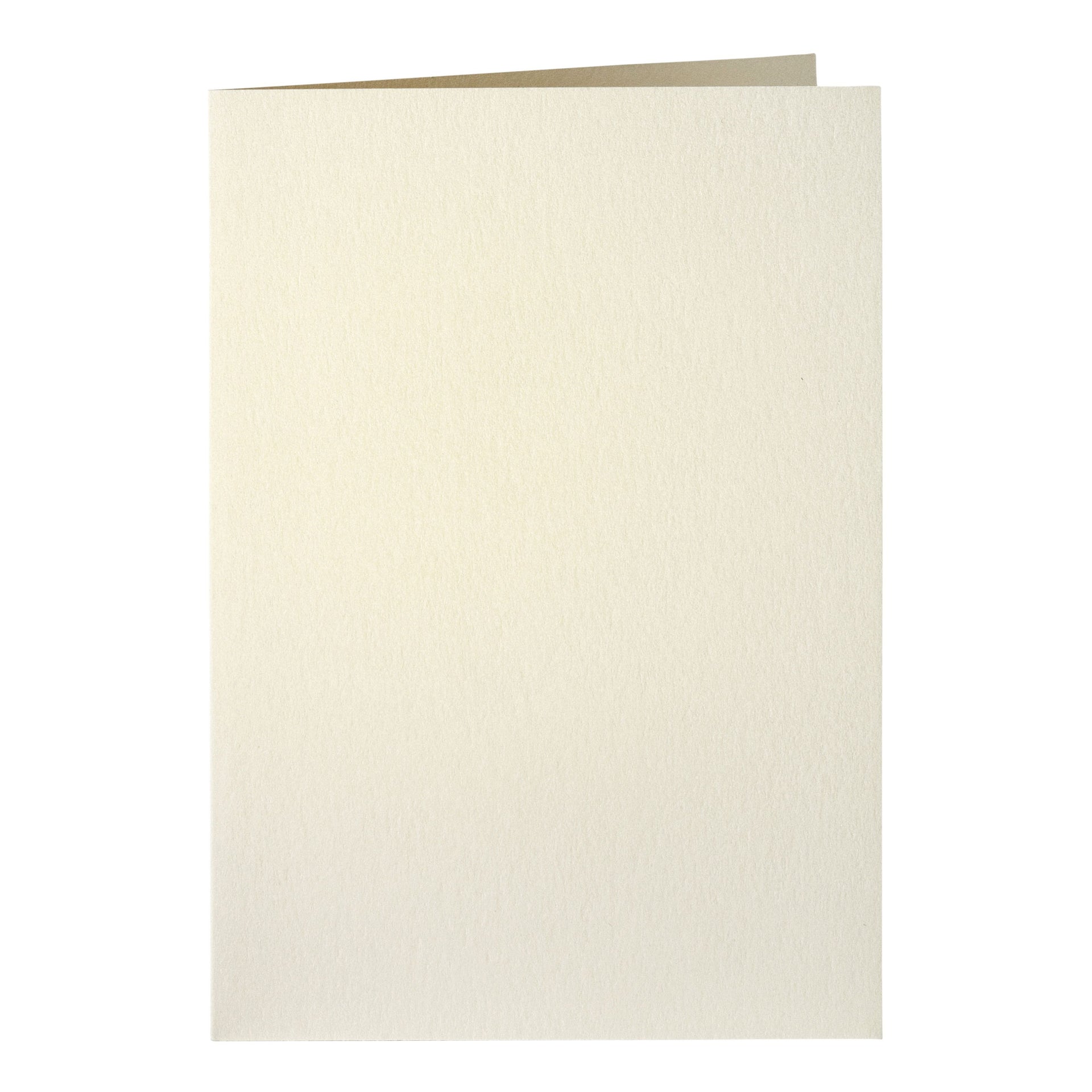 Papicolor - Correspondence card double 105x148mm metallic ivory pack of 6 pieces