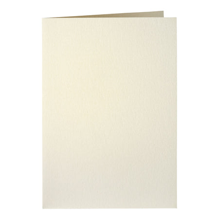Papicolor - Tarjeta de correspondencia doble 105x148mm marfil metalizado paquete de 6 piezas