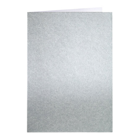 Papicolor - Tarjeta de correspondencia doble 105x148mm plata metalizada paquete de 6 piezas