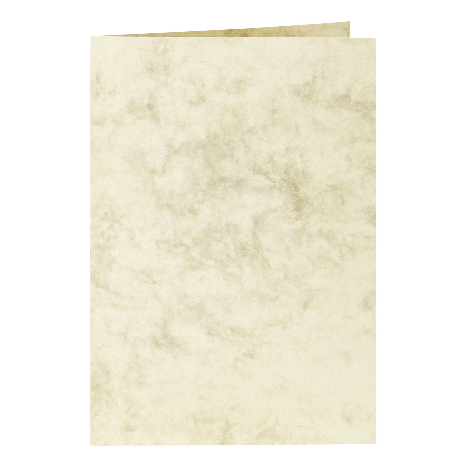 Papicolor - Tarjeta de correspondencia doble 105x148mm mármol marfil pack de 6 piezas