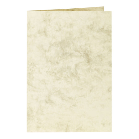Papicolor - Tarjeta de correspondencia doble 105x148mm mármol marfil pack de 6 piezas