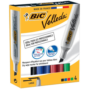 Velleda -  whiteboardmarker  1781 doos van 4 stuks in geassorteerde kleuren
