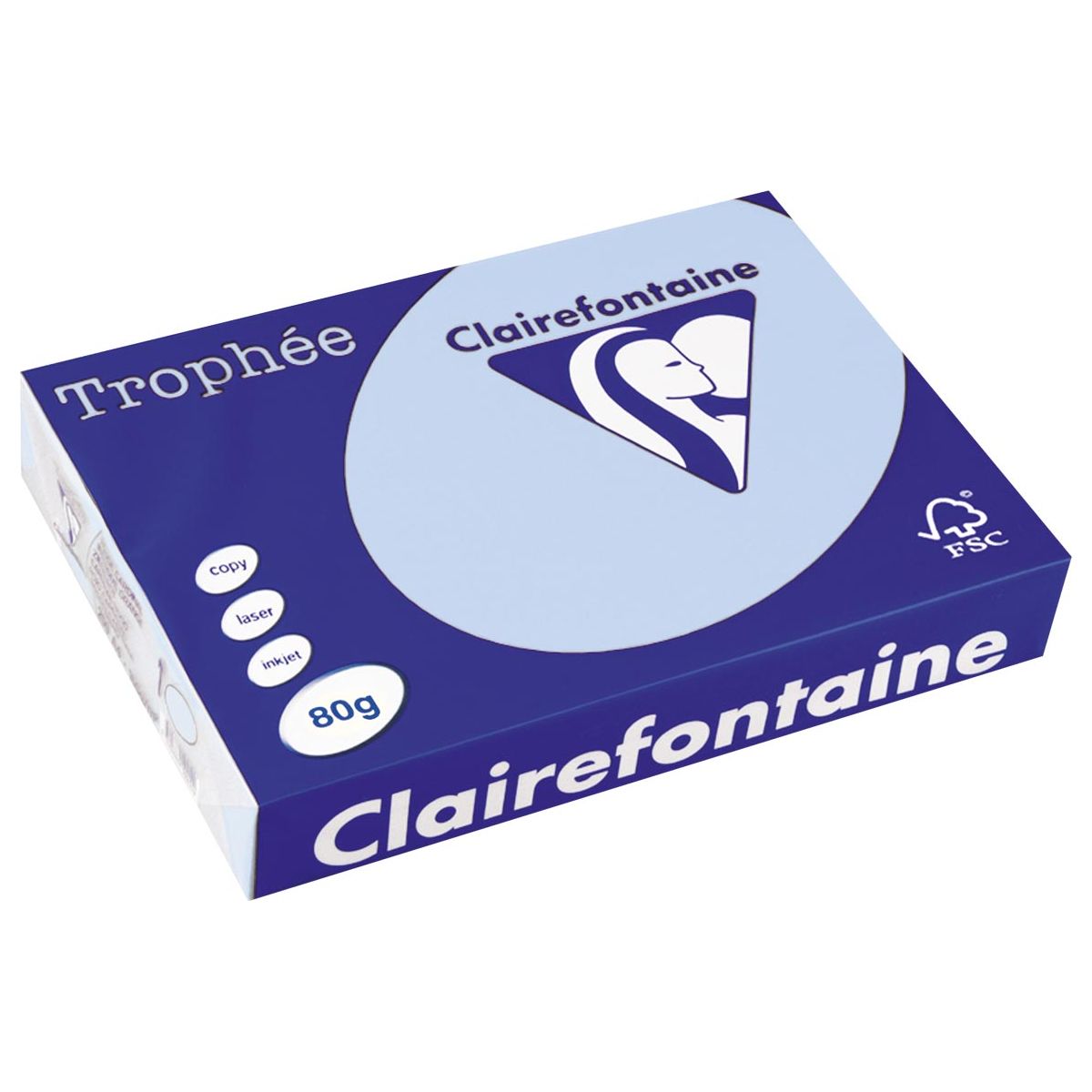 Clairefontaine - Trophée gekleurd papier, A4, 80 g, 500 vel, blauw