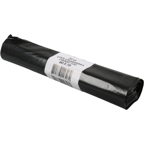 PowerSterko - Afvalzak | Gerecycled LDPE | 90x125cm | T60 | zwart | 100 stuks