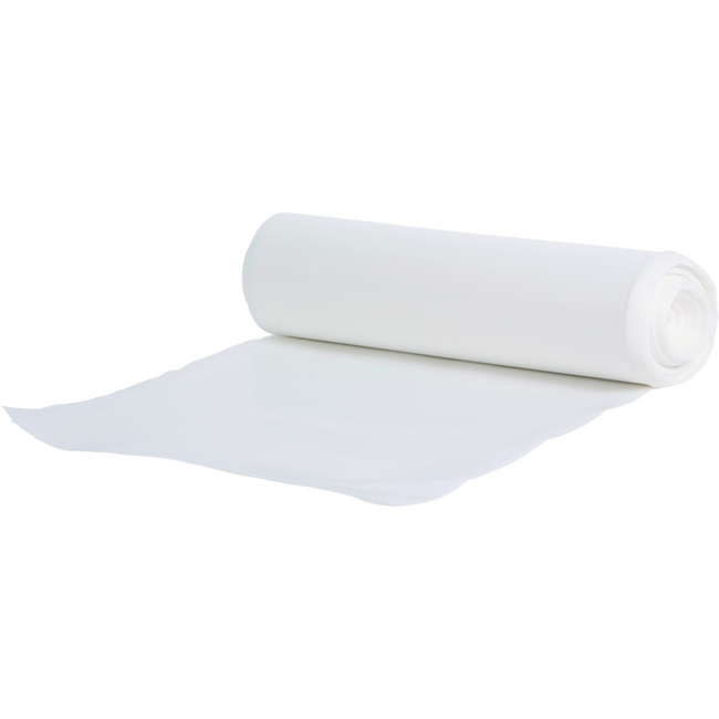 Powersterko -  Afvalzak | Gerecycled LDPE | 90x120cm | T100 | wit | 100 stuks
