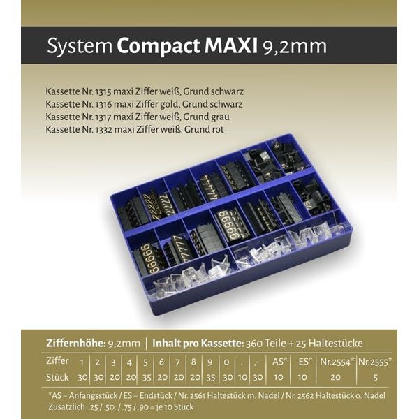 Klika - Prijscassette Compact Maxi 1315 zwartwit