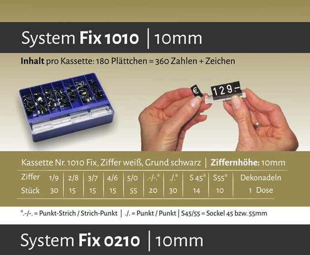 Klika -  Prijscassette Fix 1010 zwartwit