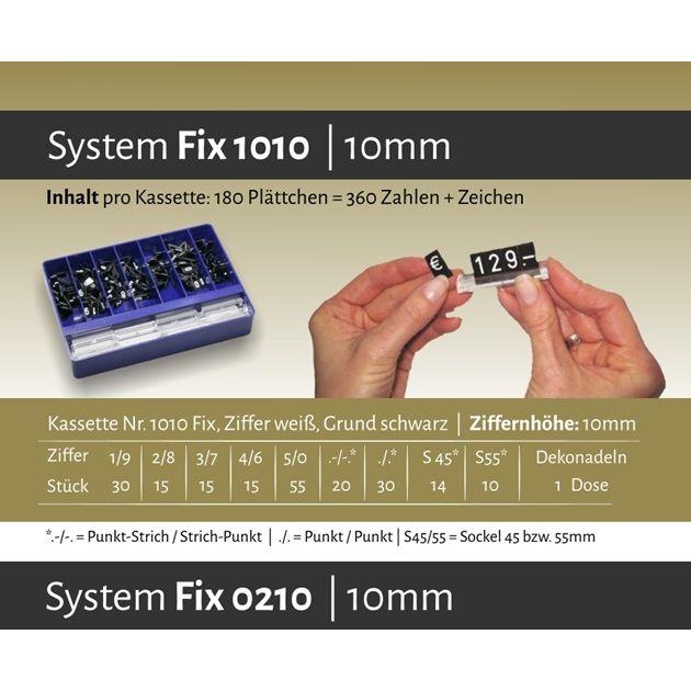 Klika -  Prijscassette Fix 1010 zwartwit