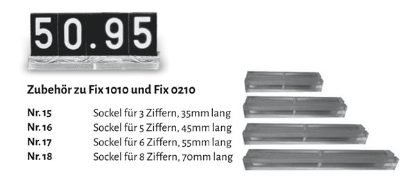 Klika - Rail transparent 55 mm pour correction 1010-1016 - 5 pièces