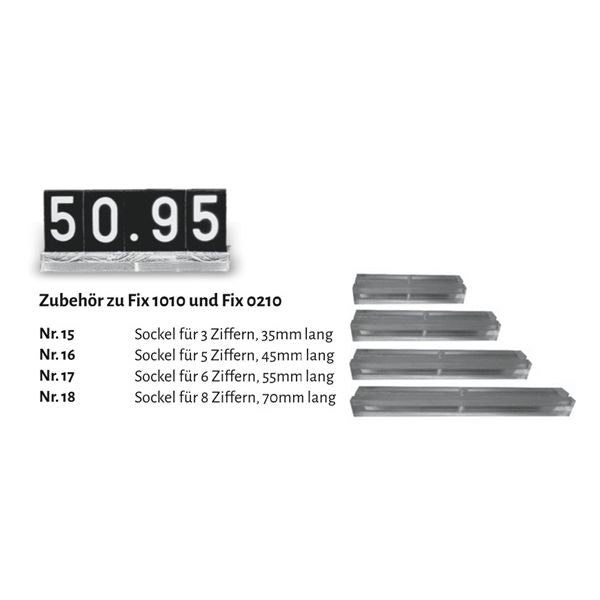Klika -  Transparant rail 55mm voor Fix 1010-1016