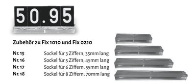 Klika -  Transparant rail 55mm voor Fix 1010-1016