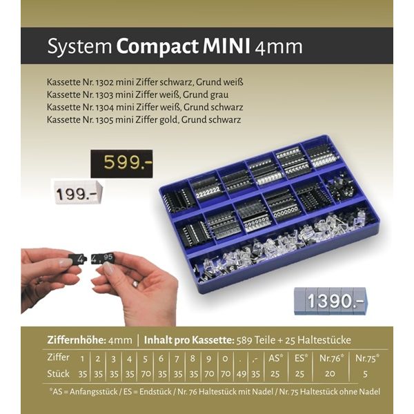 Klika - Cassetta premio Compact Mini 1303 grigio bianco