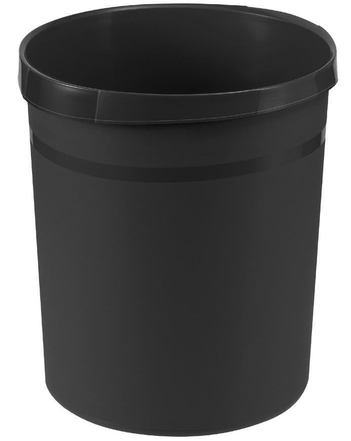 Han - Corbeille à papier Grip 18 litres ronde noir