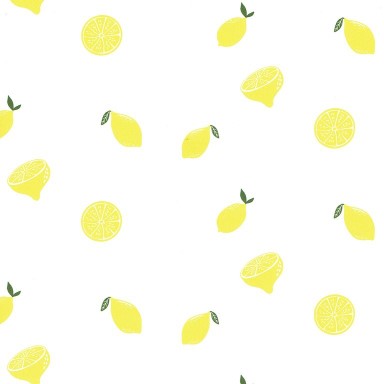 Klika - Papier cadeau Papier cadeau Jolis citrons sur blanc 50 cm