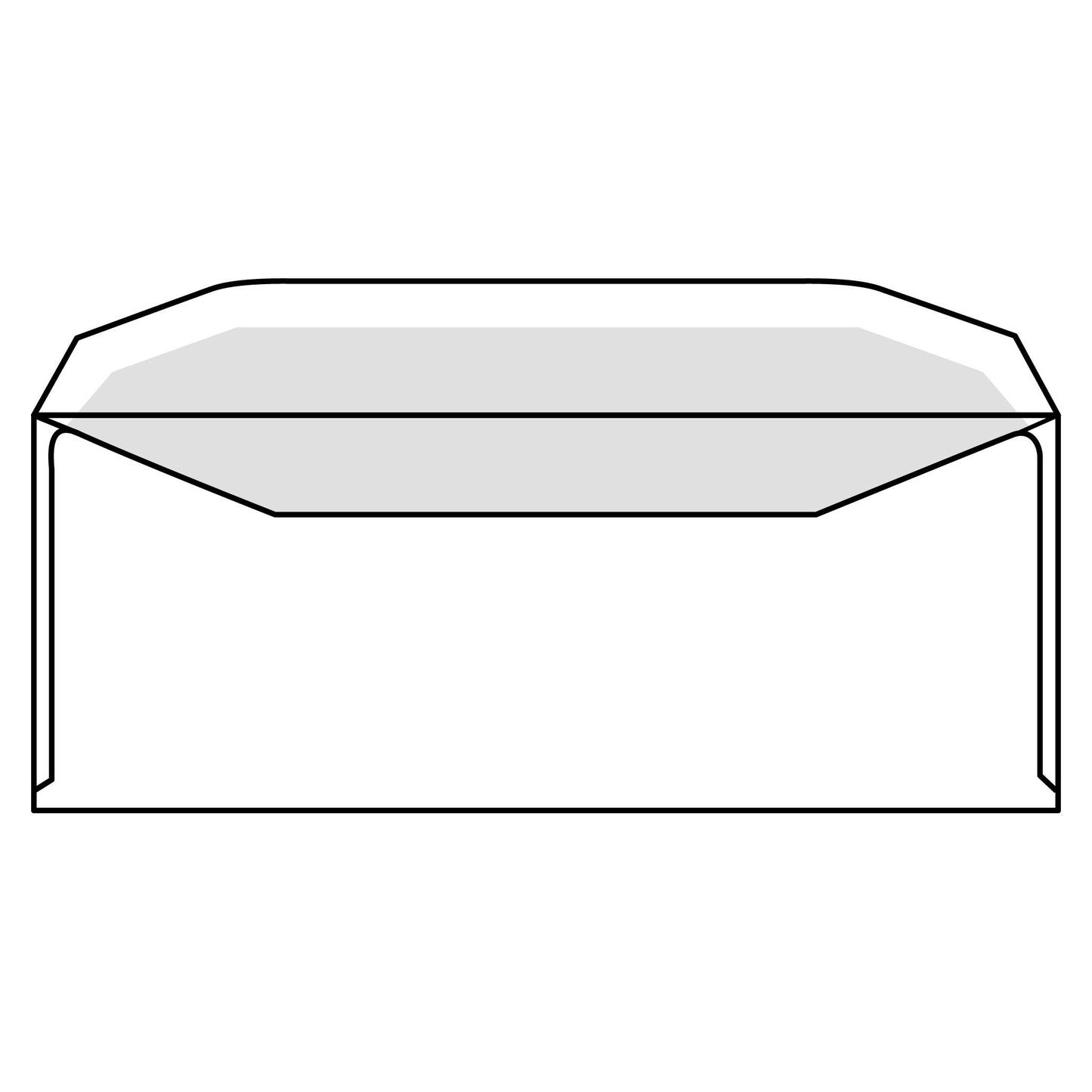 IEZZY - Briefumschlag C5/6 114x229mm Fenster rechts gummiert weiß 500 Stück