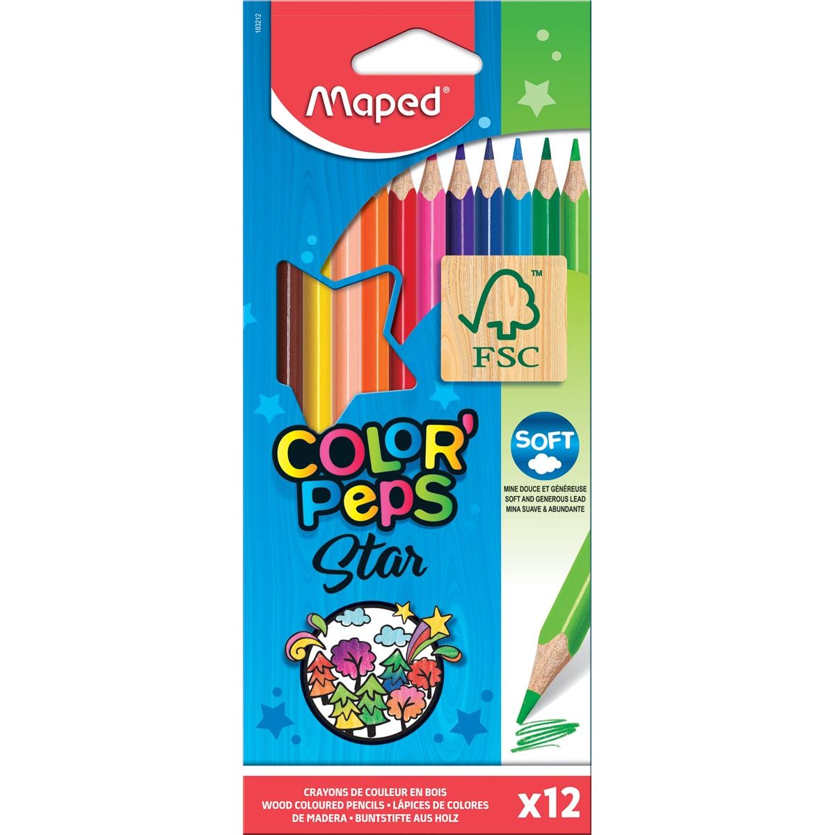 Maped - Couleur Crayon Color'Peps, 12 crayons