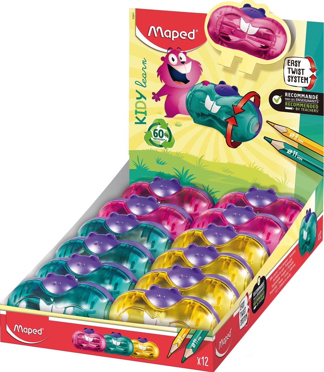 Maped -  Kidy Learn potloodslijper Twist, 2 gaats